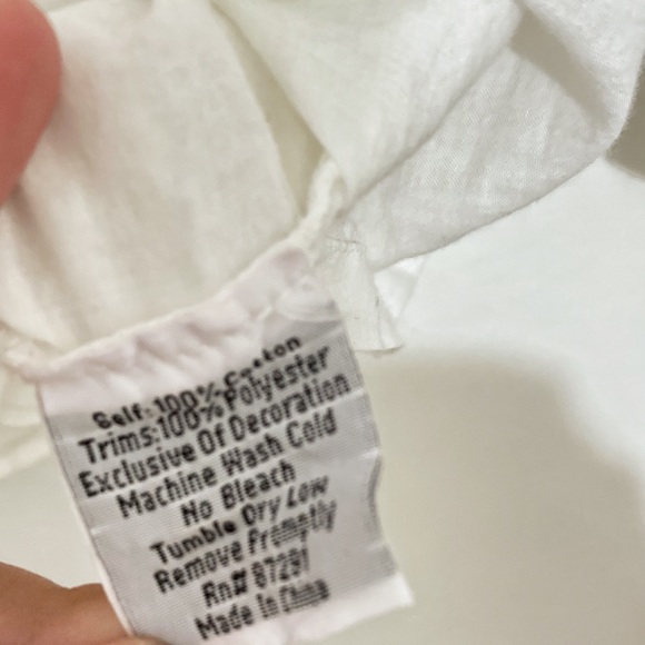 Johnny Was White Floral Embroidered Tunic Blouse Long Sleeves Size S - Picture 9 of 10